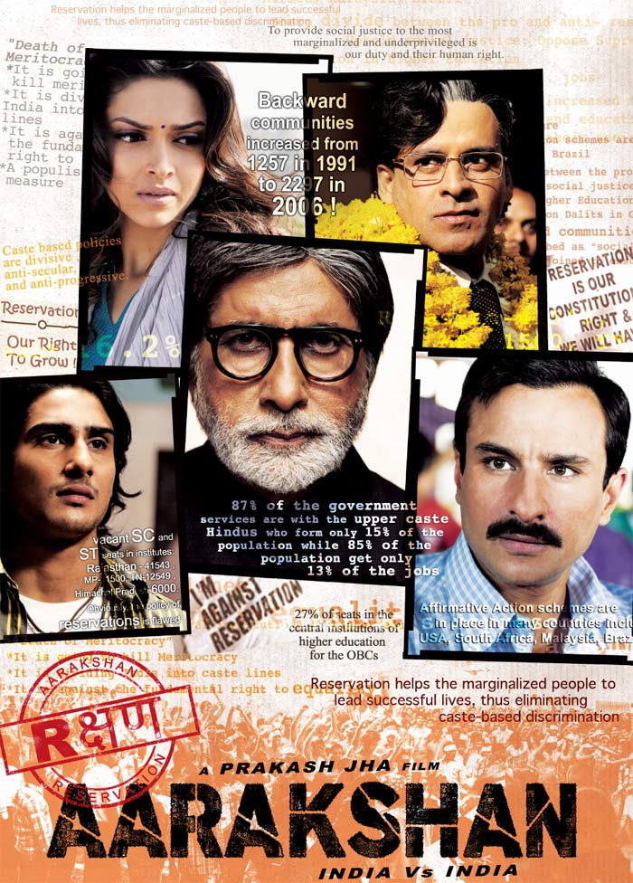 Prakash Jha's political thriller <i>Aarakshan</i> was embroiled in controversy from day 1 of its production. Accused of creating an anti-reservation and anti-Dalit film, this Big B, Saif Ali Khan starrer was banned in Punjab, Uttar Pradesh and Andhra Pradesh for the fear of anti-Dalit comments in it. However, the ban was lifted from Punjab and Andhra Pradesh a day after its worldwide release, Aug 12. In Uttar Pradesh, the ban was lifted Aug 19.<br><br> Coming up: Other B'town films that put the C in Controversy