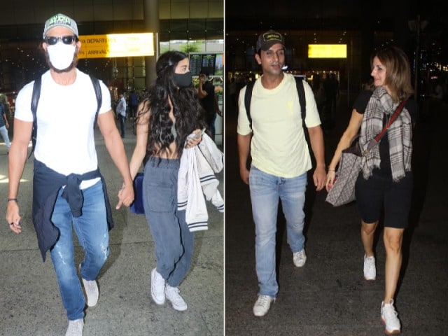 Photo : Couple Spotting: Hrithik-Saba, Sussanne-Arslan At Airport