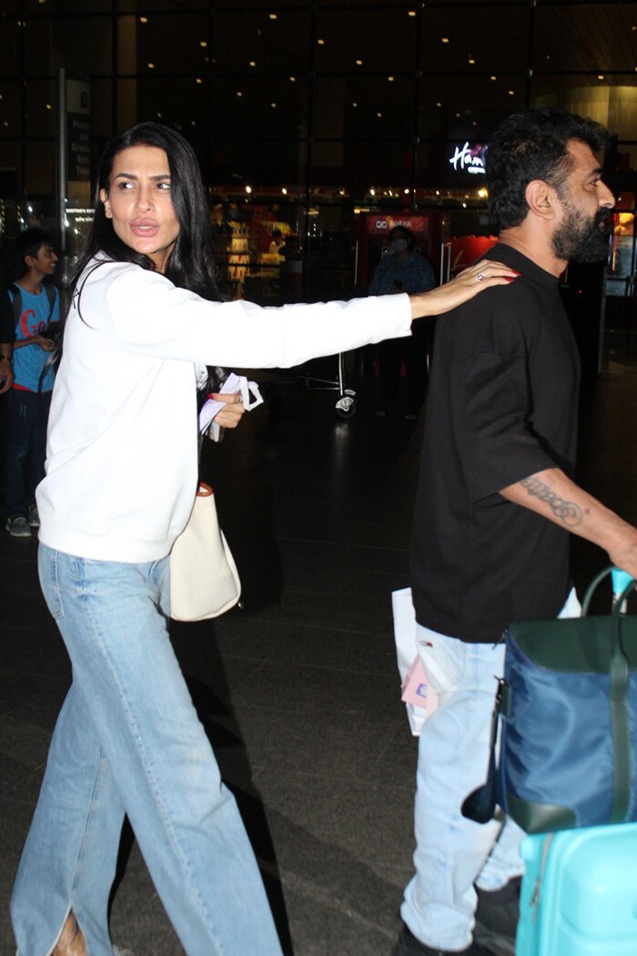 Pavitra Punia and Eijaz Khan were pictured at their candid best.