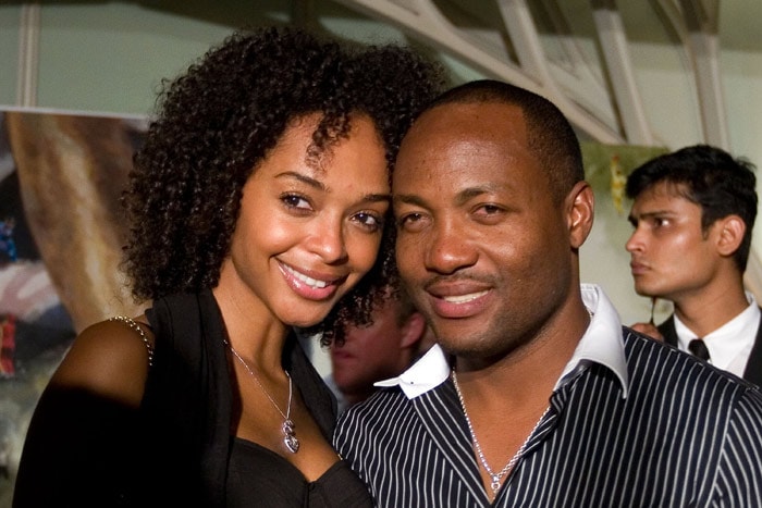 Brian Lara with his girlfriend at the IPL Launch Dinner on March 11, 2010 in Mumbai.(Photo: IPL2010/Getty Images)