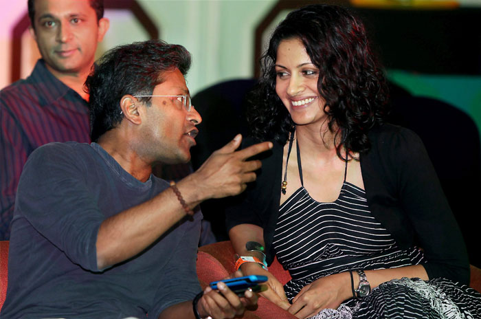 IPL Commissioner Lalit Modi with a guest at the IPL Nights after party in Chennai. (PTI Photo)