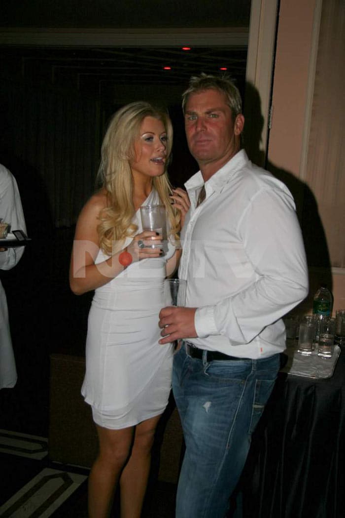 Shane Warne at the IPL Nights after party.