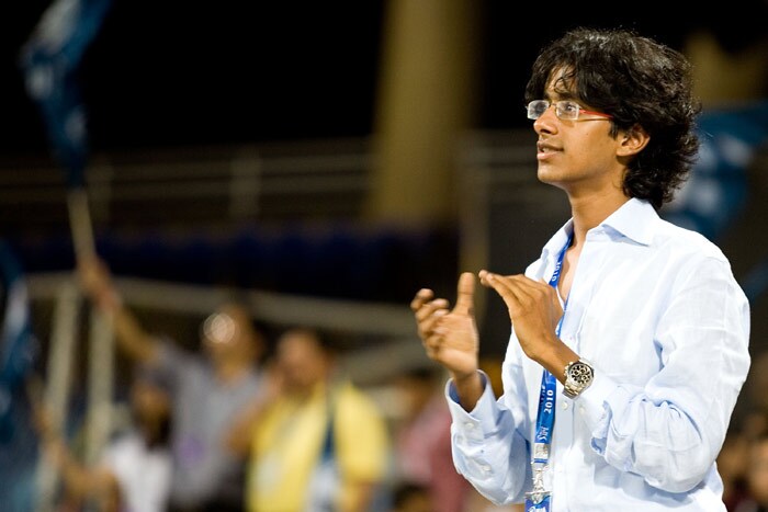 Ruchir Modi (C), son of Lalit Modi during the 2010 DLF Indian Premier League T20 semi final match between Deccan Chargers and the Chennai Super Kings played at DY Patil Stadium on April 22, 2010 in Navi Mumbai, India.   (Photo: Getty Images)