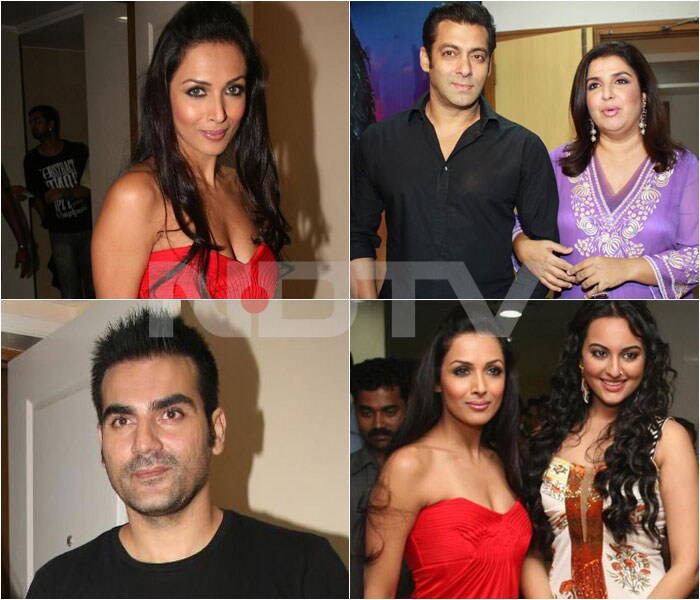 The star cast of the movie <I>Dabangg</I> including Salman Khan, Sonakshi Sinha and Malaika Aroro Khan attend the reality show <I> Entertainment Ke Liye Kuch Bhi Karega </I> to promote the film ahead of its release.