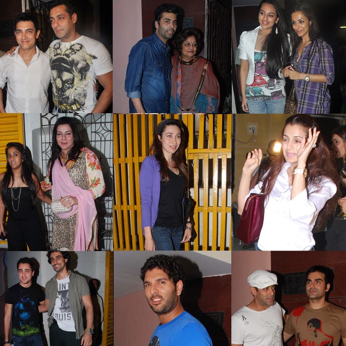 Stars at the special screening of <i>Dabangg</i>