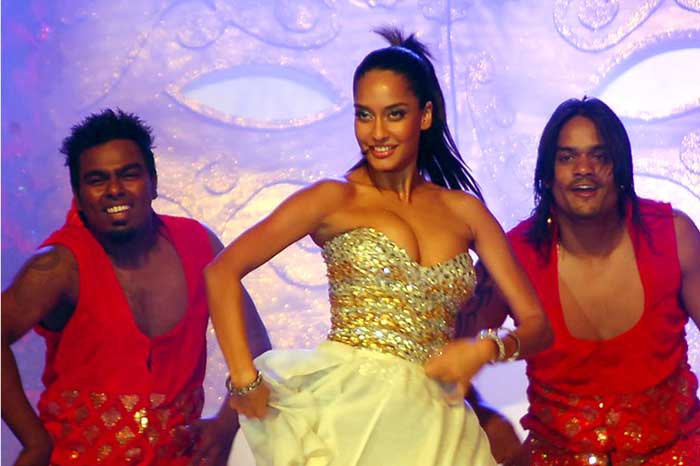 Lisa Haydon performs during the New Year eve celebrations in Aamby Valley.