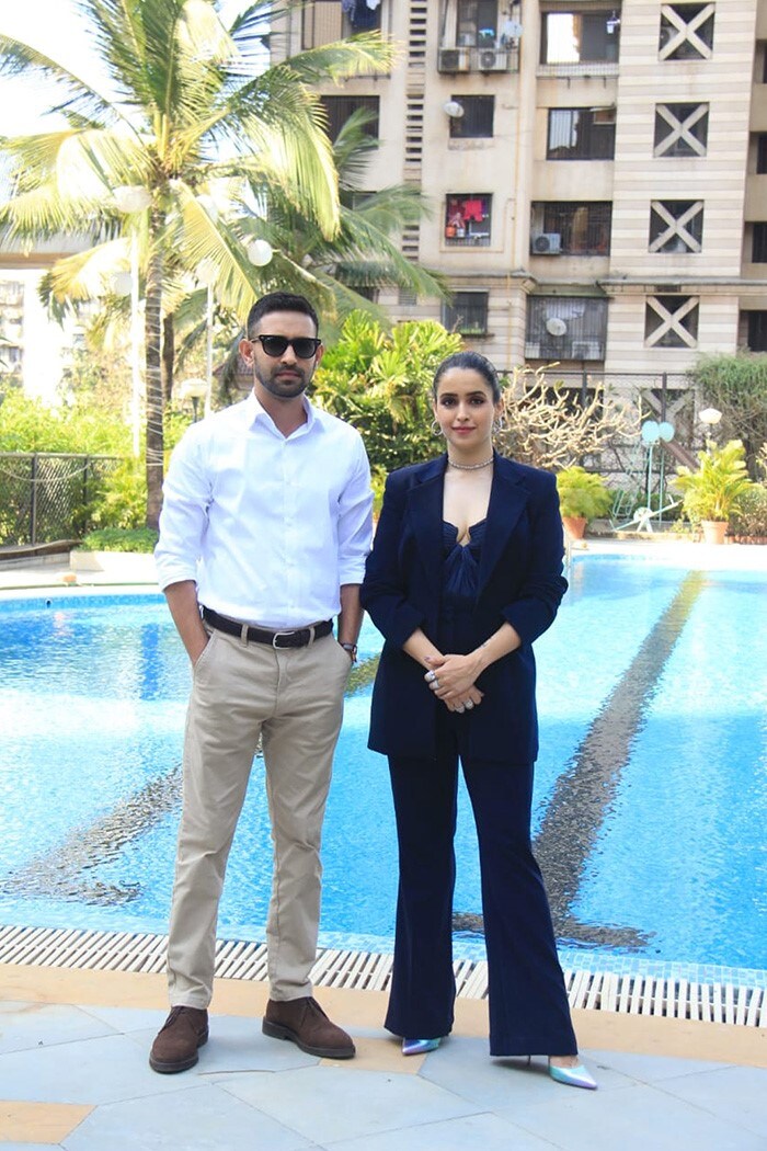 Sanya Malhotra and Vikrant Massey were clicked while promoting Love Hostel