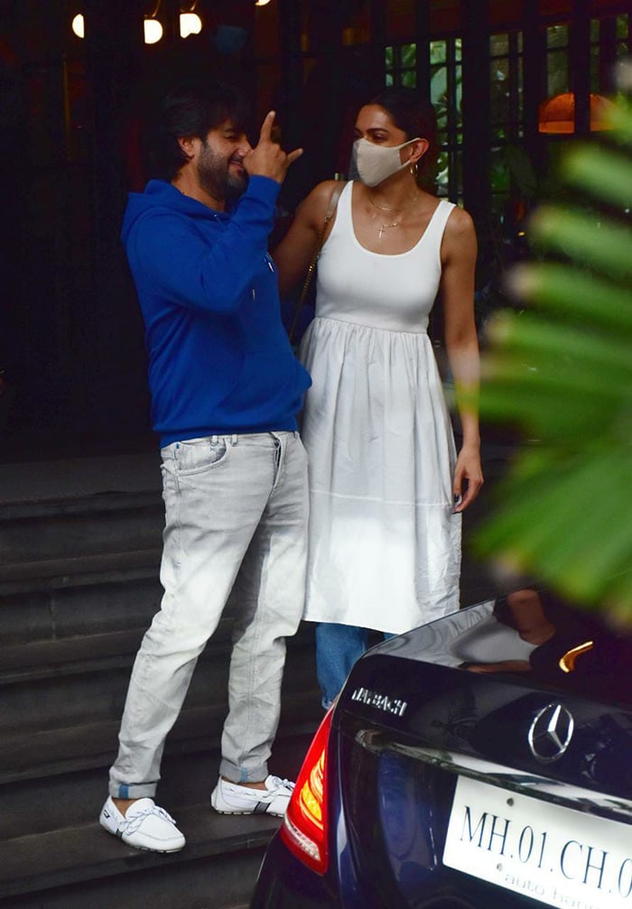 Deepika and Siddharth Anand were photographed together.