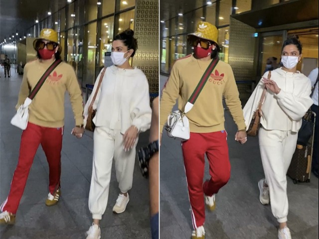 Deepika Padukone And Ranveer Singh Check Into Mumbai Walking Hand-In-Hand