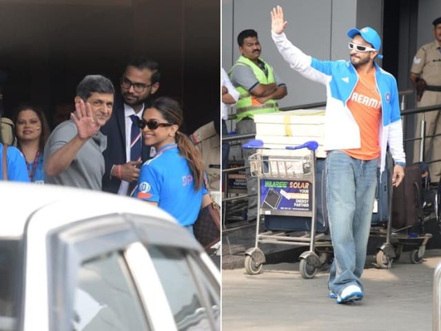 Photo : Deepika Padukone And Ranveer Singh Fly Out Of Mumbai To Watch World Cup Final
