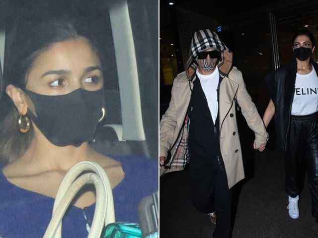Deepika-Ranveer (Holding Hands) Are Back In The Bay. Alia Too