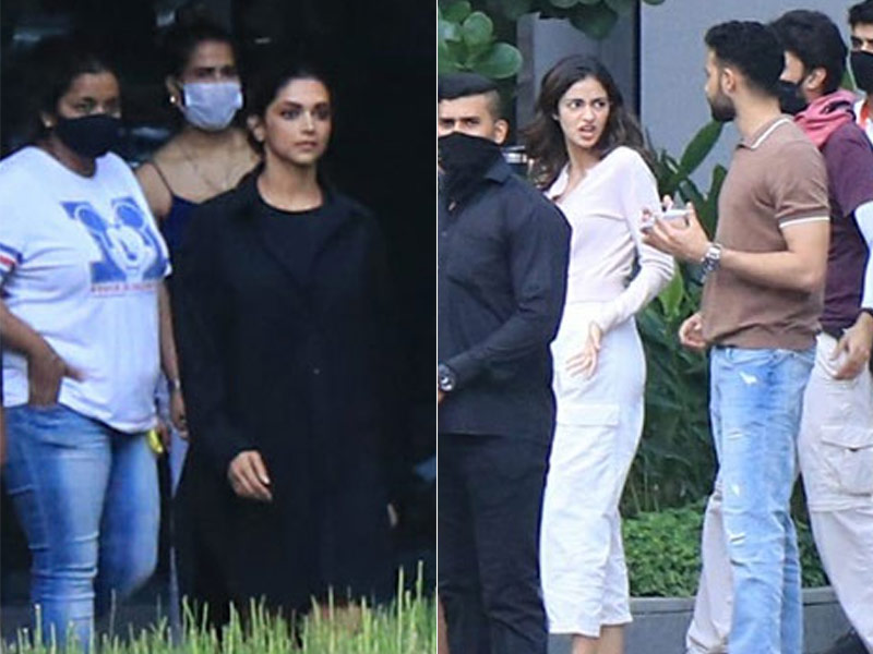 दीपिका पादुकोण, अनन्या पांडे और सिद्धान्त चतुर्वेदी को एक सेट पर किया गया स्पॉट