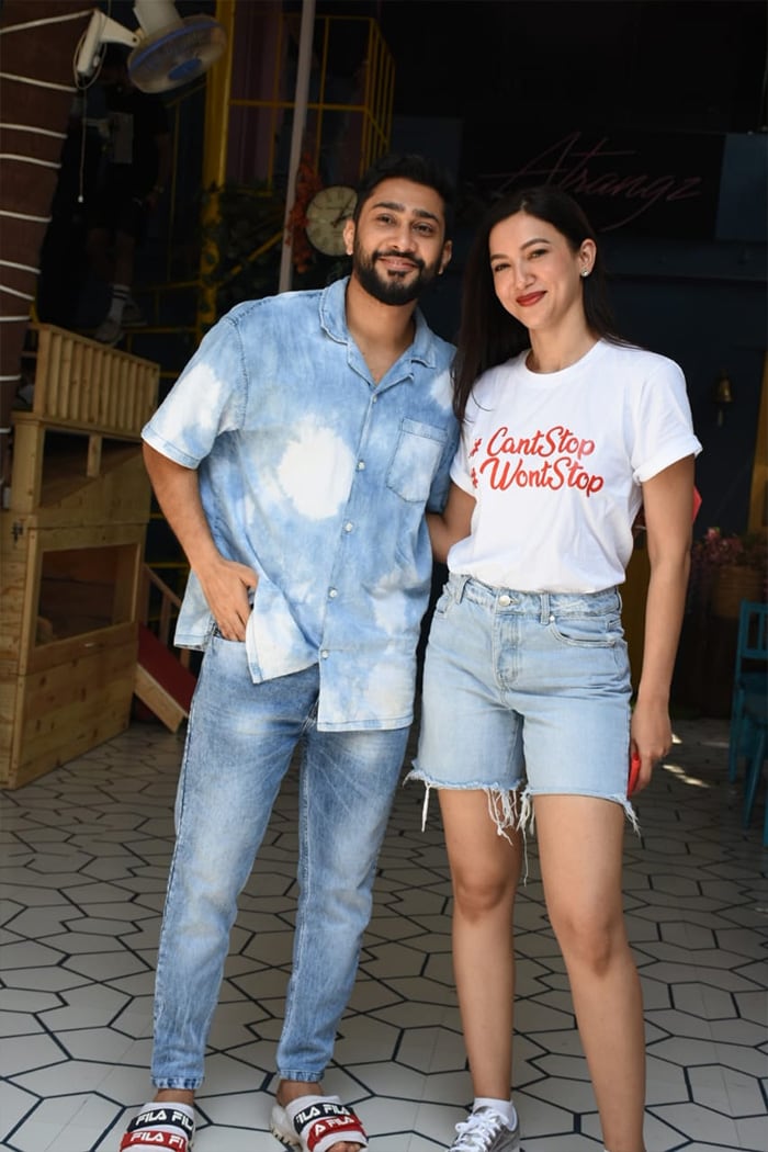 In another part of the city, newlyweds Gauhar Khan and Zaid Darbar were pictured in Andheri.