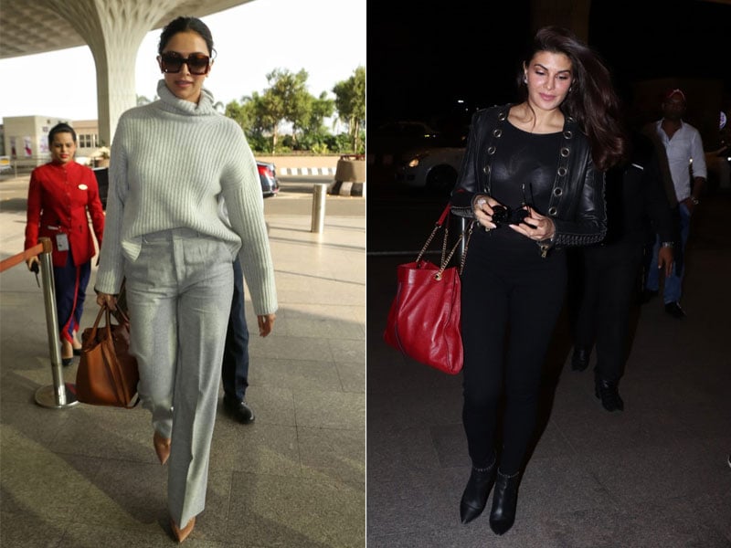 Photo : Deepika Padukone And Jacqueline Fernandez: Happy Faces At A Busy Airport