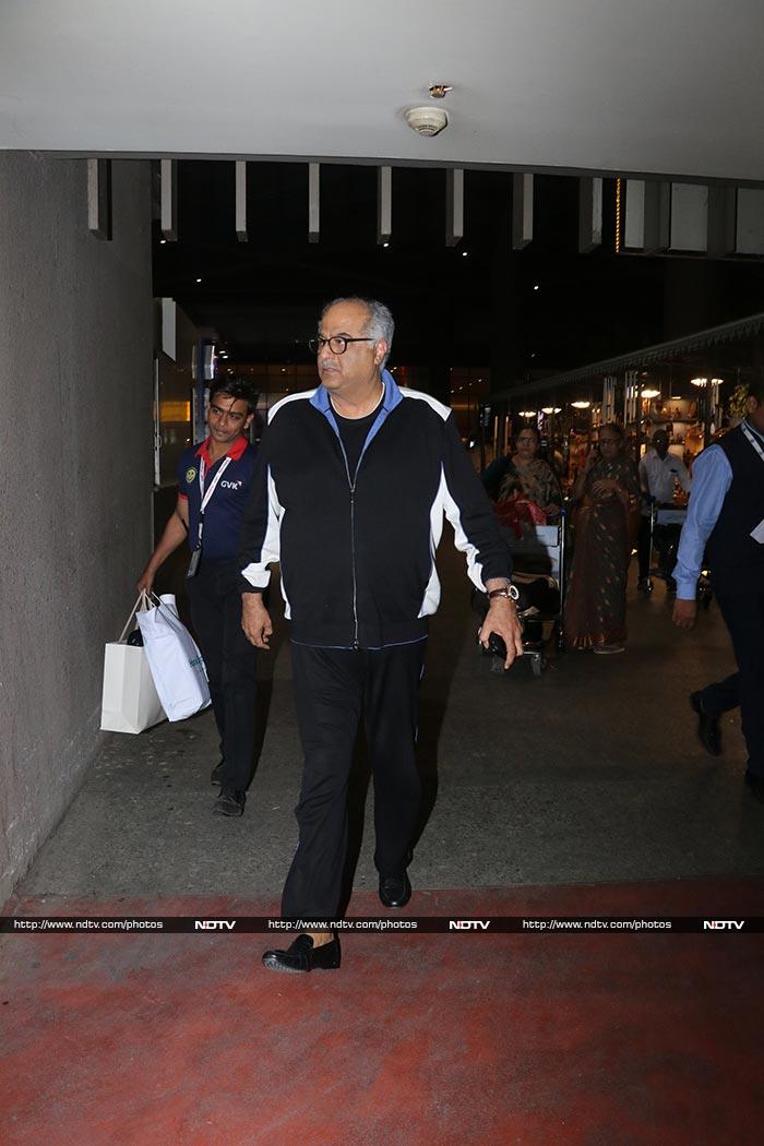 Meanwhile, Boney Kapoor was also spotted at the Mumbai airport late at night.