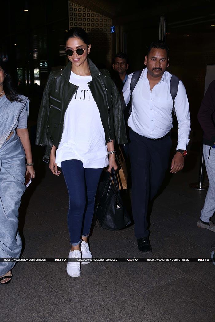 Deepika Padukone, Cool And Casual, Breezes Through The Airport