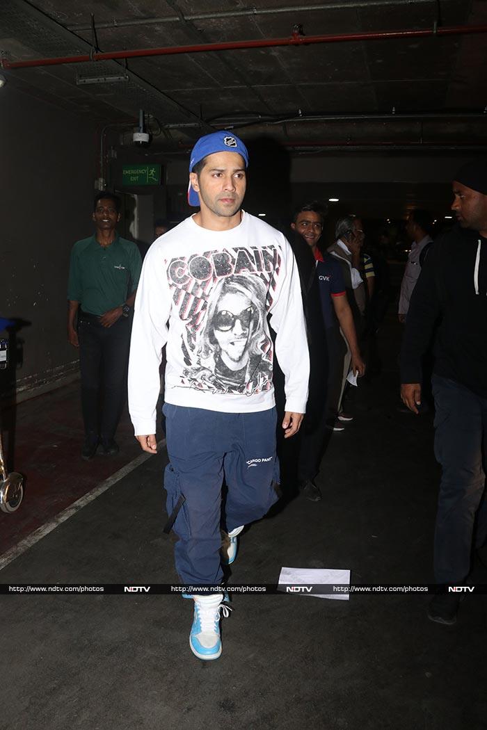 Varun Dhawan was also a fellow traveller on Monday.