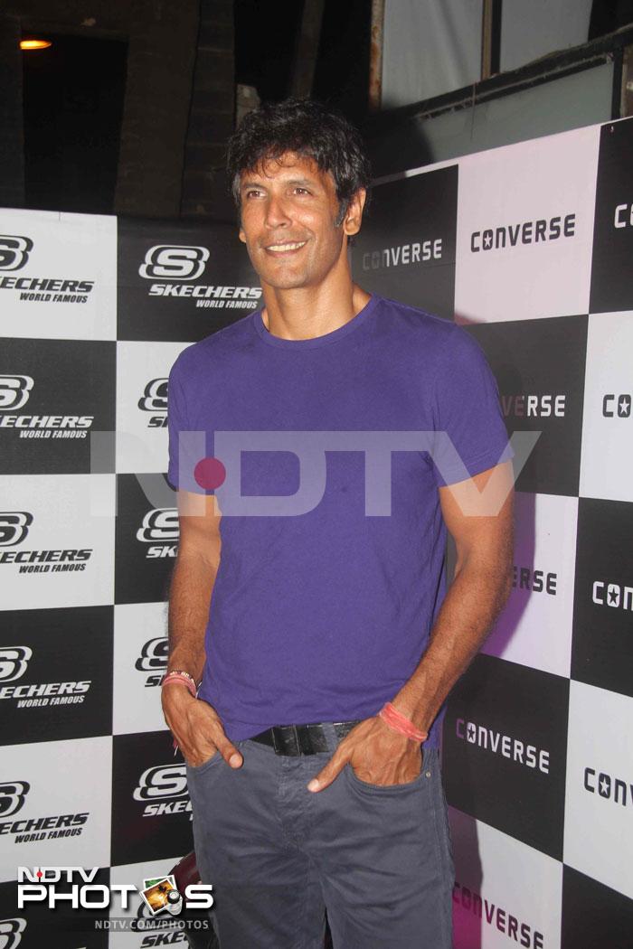 Milind Soman smiles for the camera.