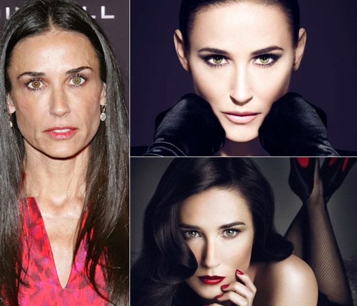 Demi Moore Hardcore Porn - Demi Moore's shocking new airbrushed images