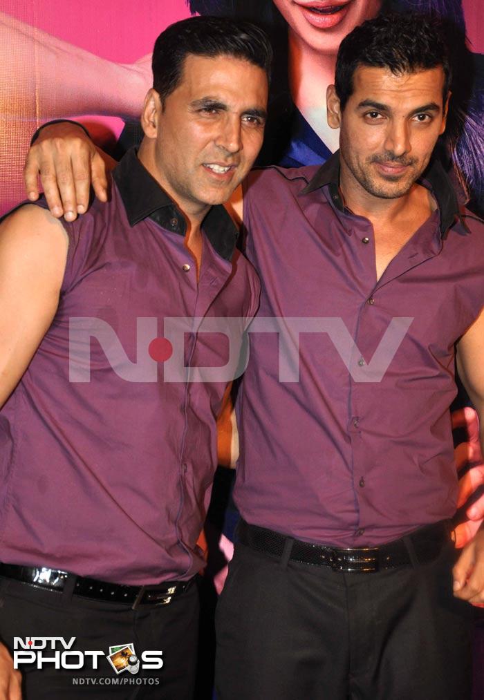 Finally, the ladies appear at the Desi Boyz music launch