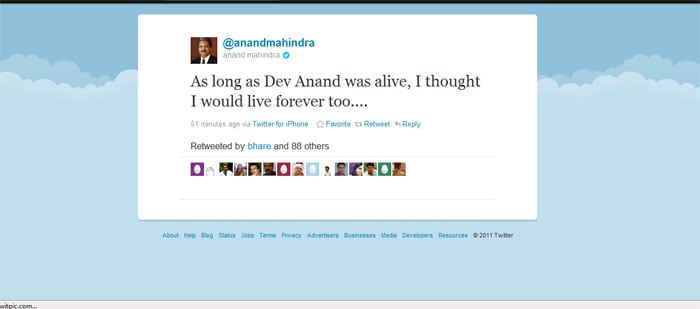 Prominent personalities mourn Dev Anand