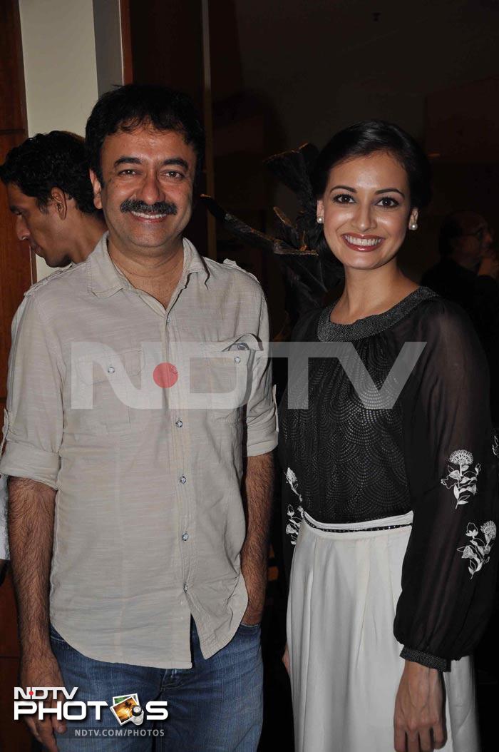 Raju Hirani and Dia smile for the camera.