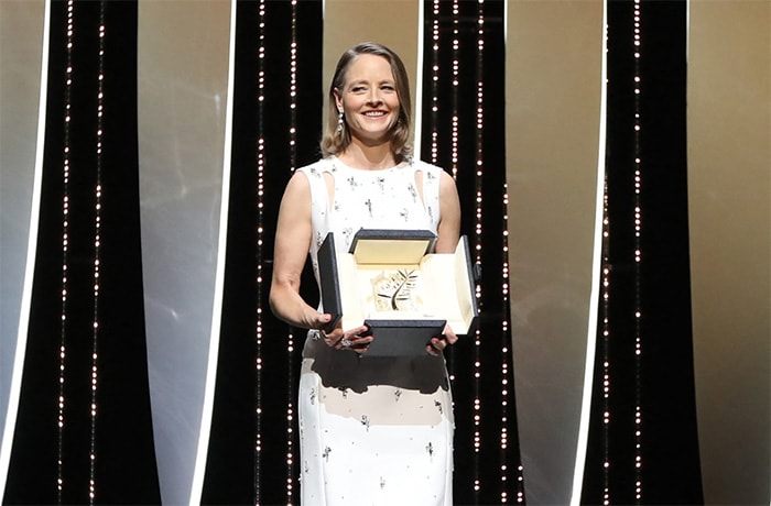 American actress and director Jodie Foster received the Palme d\'Or Life Achievement Award during the opening ceremony of the film festival.