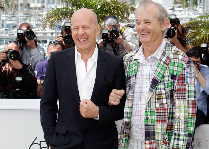 Bruce Willis and Bill Murray share a laugh.