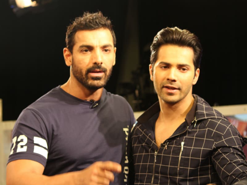 Photo : Varun and John Packed Quite a Dishoom at NDTV Studios