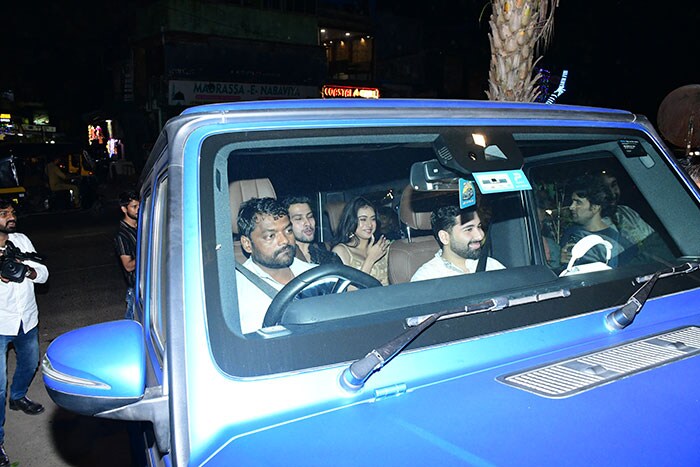 Ajay Devgn and Kajol's daughter Nysa was pictured at the party. (Image courtesy: Varinder Chawla)