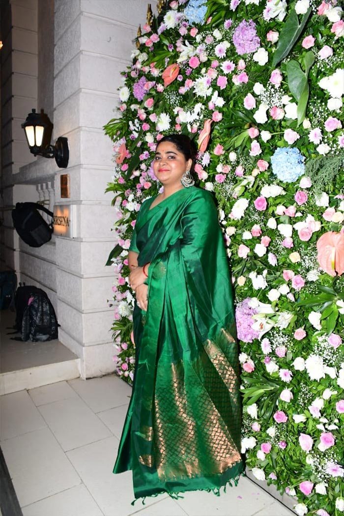 Filmmaker Ashwiny Iyer Tiwari wore a green saree. (Image courtesy: Varinder Chawla)