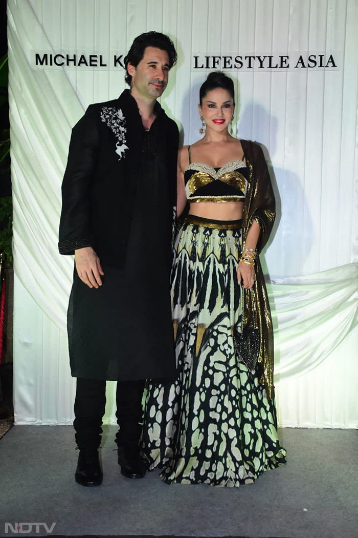 Sunny Leone's plus one was husband Daniel Weber at the party. (Image Courtesy: Varinder Chawla)