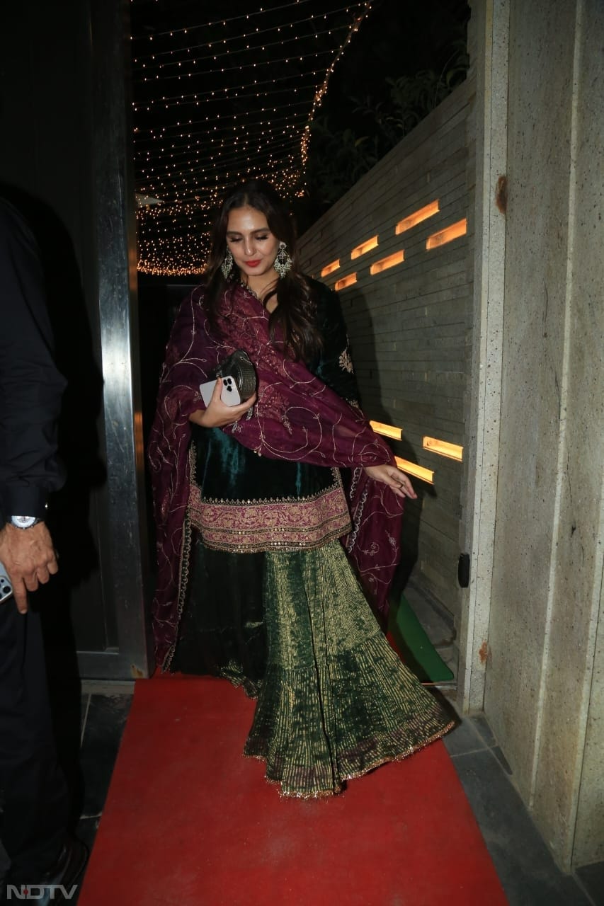 Huma Qureshi stunned in a velvet sharara set (Image Courtesy: Varinder Chawla)