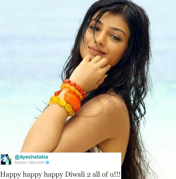 <b>Ayesha Takia</b>: Happy happy happy Diwali 2 all of u!!!