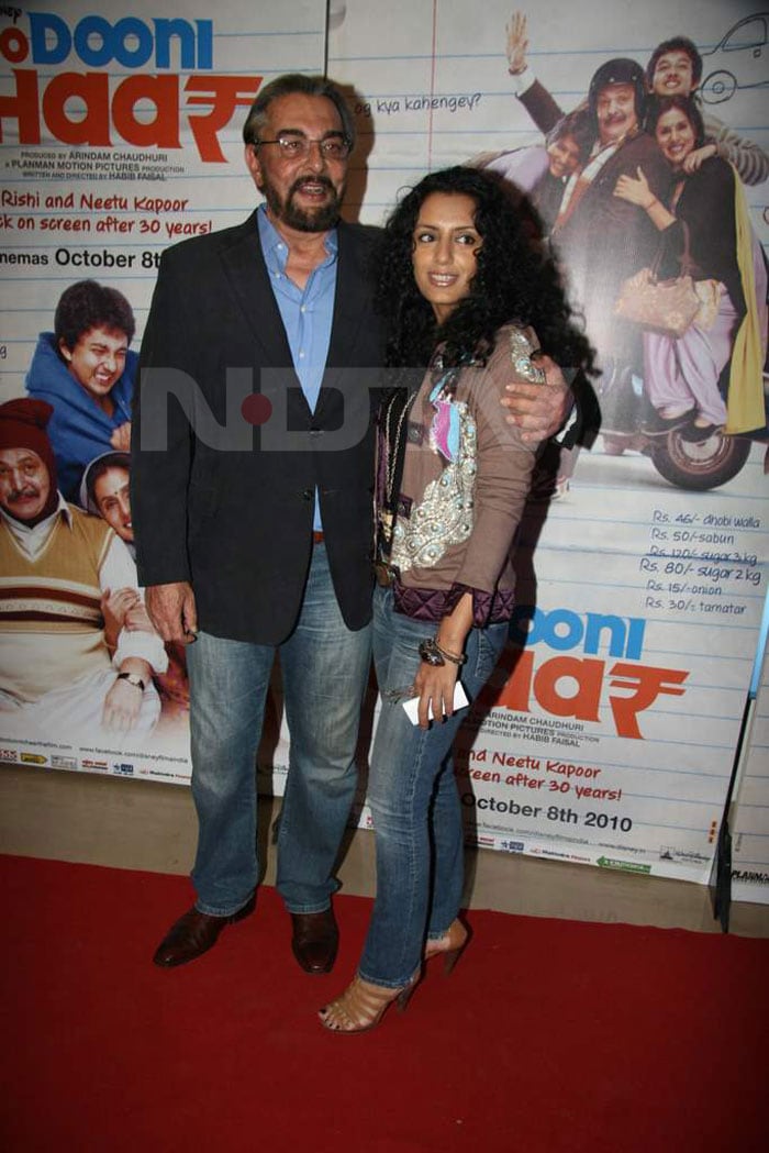 Kabir Bedi with his lady love Parveen Dusanj.