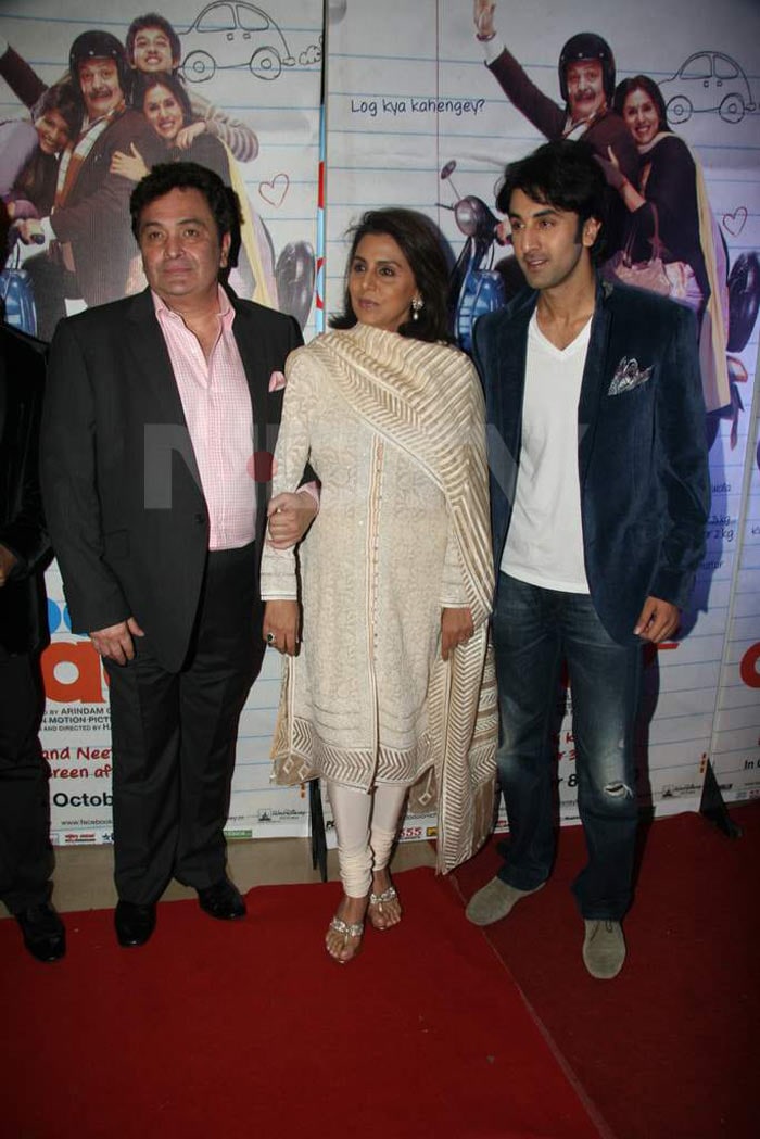 Yesteryear's star couple Neetu Singh and Rishi Kapoor are set to create magic on the big screen once again by acting together after 30 years in the comedy <i>Do Dooni Chaar</i>, releasing on Friday. Their son Ranbir joined the couple at the premiere.