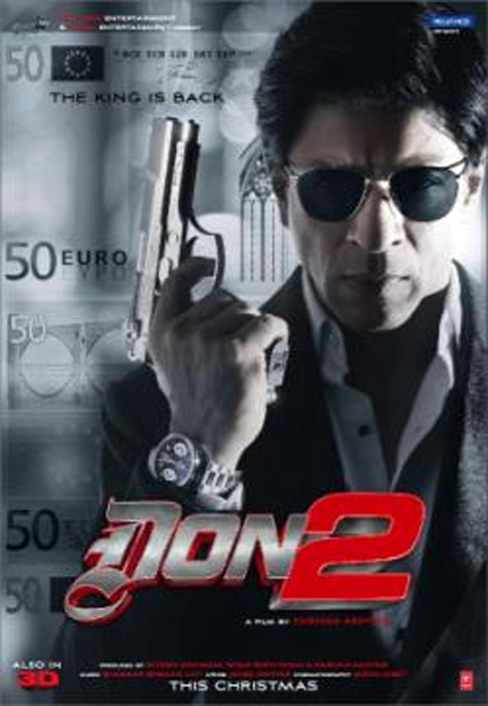 Producer Ritesh Sidhwani gave the Twitterati a sneak peek into the world of <i>Don 2</i>. <br><br>
?<i>Don 2</i> poster for Twitter land before its worldwide release next week. Enjoy,? he tweeted.<br><br>
The filmmaker, who is also the co-producer of the SRK-starrer film, had earlier tweeted responding to allegations of copyright infringement by the producers of the original film. <br><br>
Coming up: Shah Rukh, Priyanka in <i>Don 2</i>