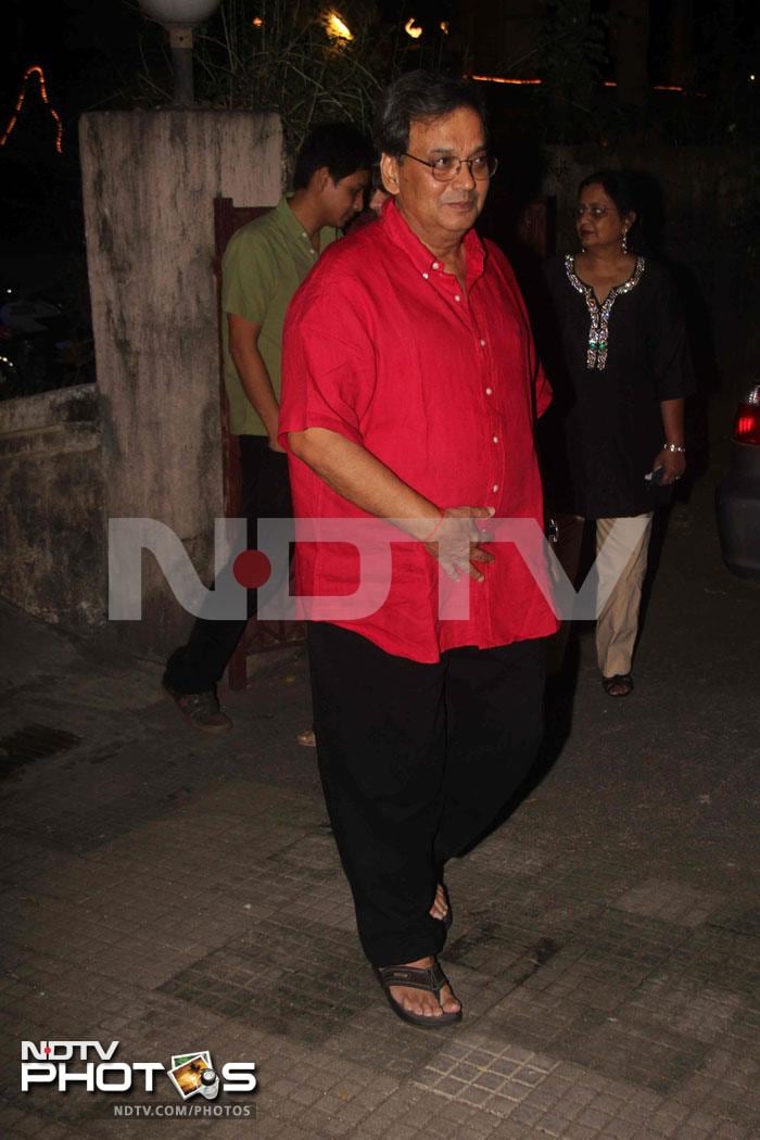 Director and producer Subhash Ghai reaches the venue.