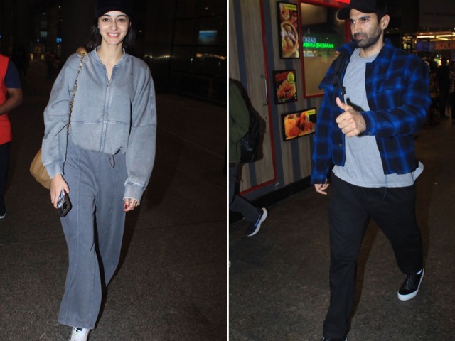 Done With The Holidays, Ananya Panday And Aditya Roy Kapur Fly Into Mumbai