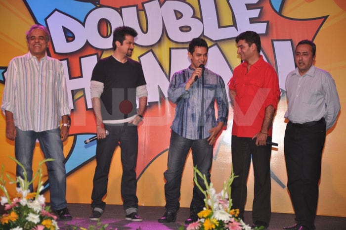 Aamir, Anil at the mahurat of Double Dhamaal