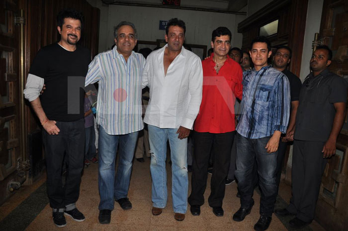 Aamir, Anil at the mahurat of Double Dhamaal