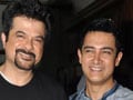 Photo : Aamir, Anil at the mahurat of Double Dhamaal
