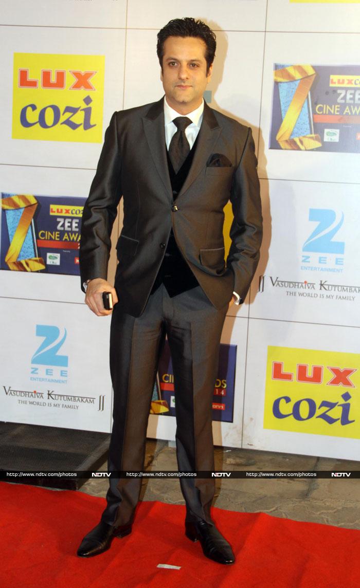 Fardeen Khan was dashing in a black tuxedo.