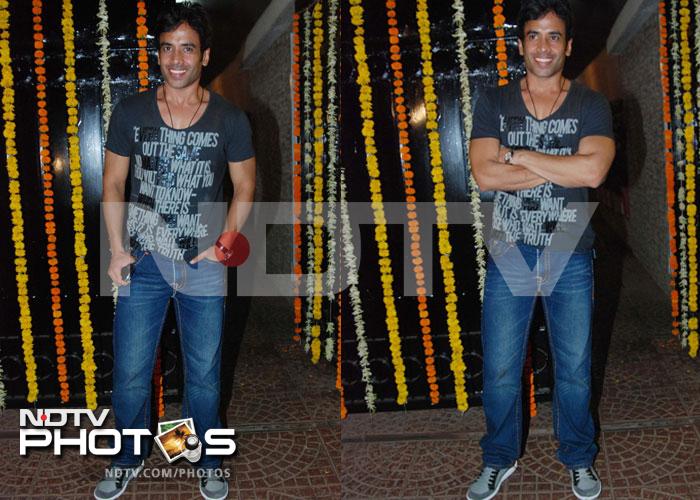 Actor Tusshar Kapoor was also present at sister Ekta's party. He will be seen in <i>Kya Super Kool Hain Hum</i>, produced by Ekta.