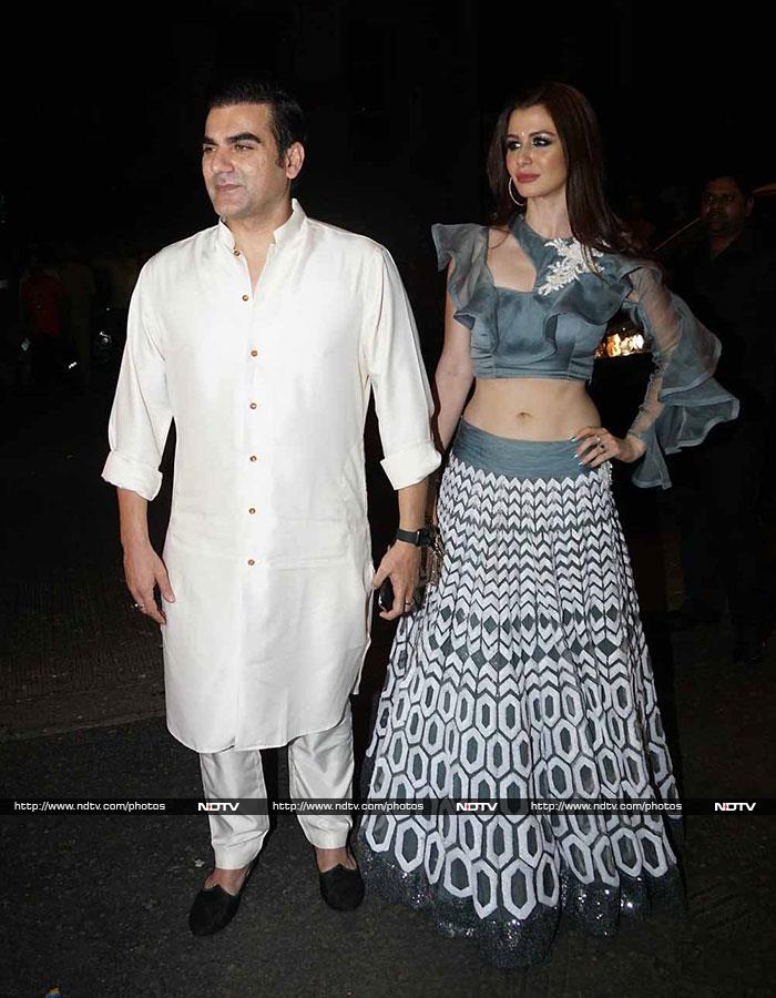 Arbaaz Khan attended the party with rumored girlfriend Georgia Andriani.