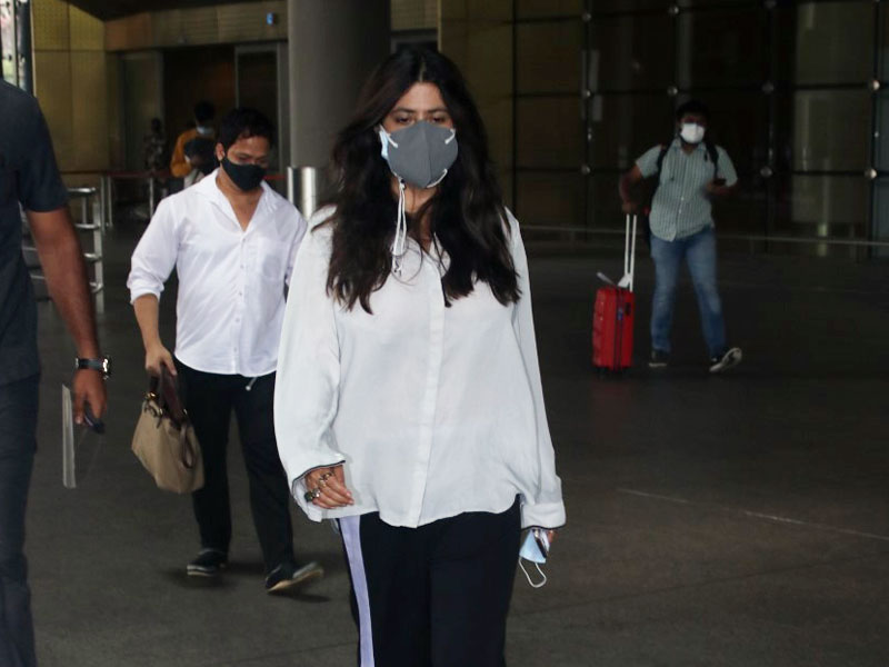 A Walk With Ekta Kapoor At The Airport