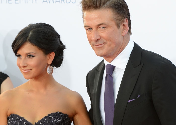 <i>30 Rock</i> star Alec Baldwin poses on the red carpet with wife Hilaria.