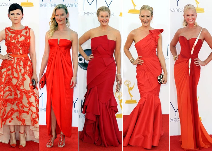 Blue, yellow, red: Fashion trends at the Emmys