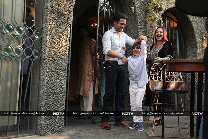 Emraan Hashmi And Son Were The Cutest Duo At Sakshi Bhatt's Engagement