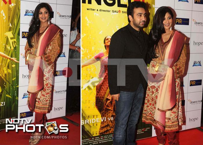 Gorgeous Shilpa Shetty with her husband Raj Kundra.